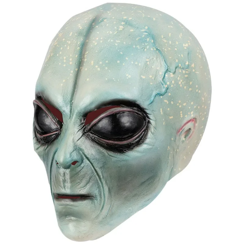 Halloween Horror Alien Latex Vollgesichtsmaske für Männer Frauen Erwachsene Cosplay Zubehör Halloween Party Cosplay Aliens Masken Image