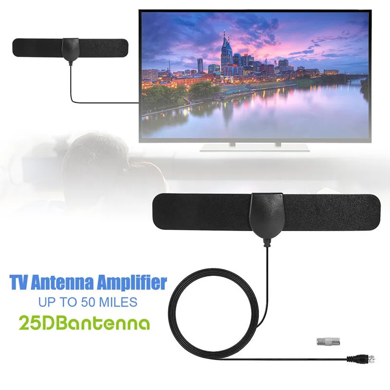 2025 HDTV-Antenne für den Innenbereich, Mini-Mesh-Design, 4K 1080P, DVB, T2, digitale TV-Antenne, erweiterter Signalempfang Image