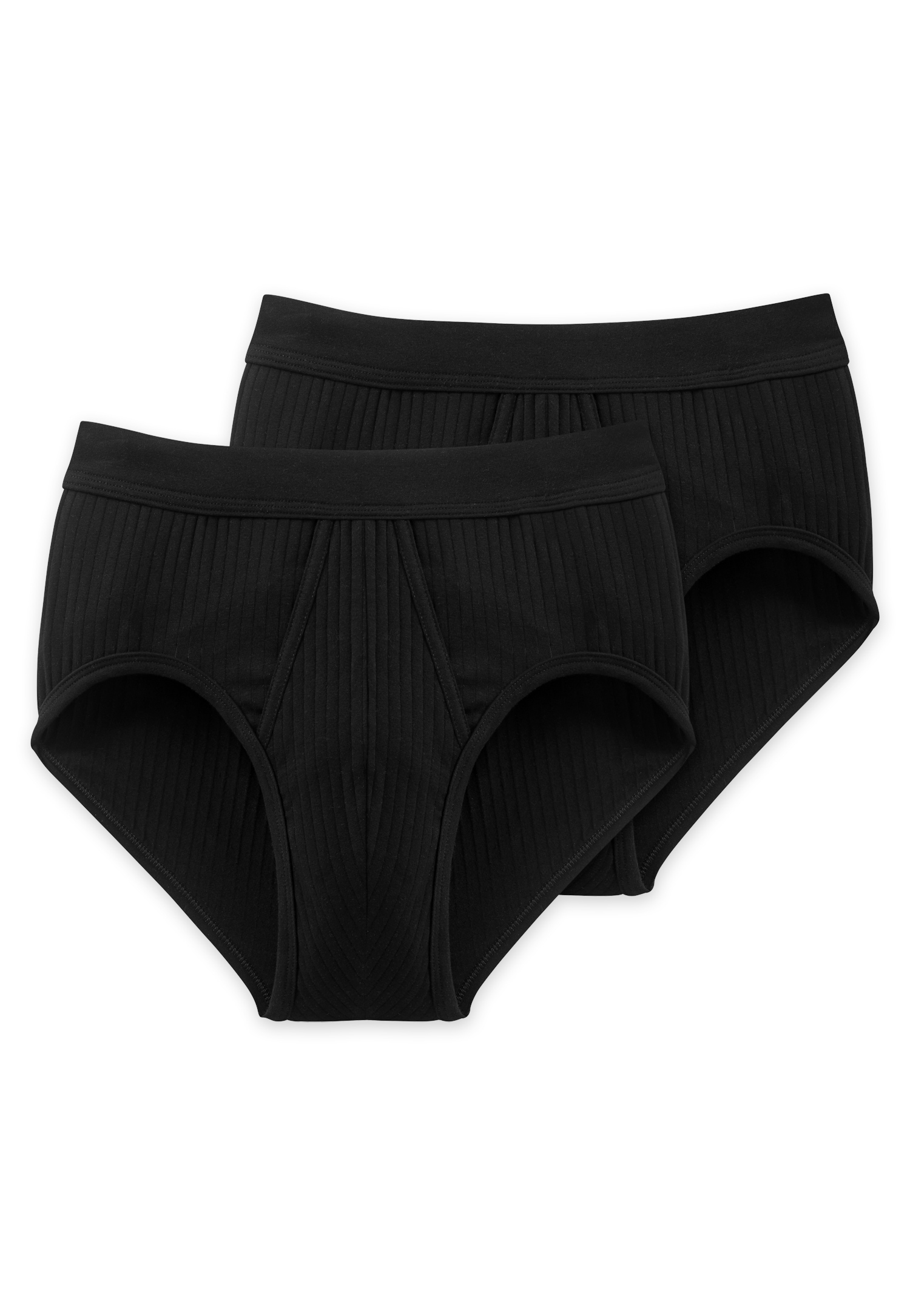 Slip SCHIESSER "Authentic", Herren, Gr. 7 (XL), schwarz (000, schwarz), Single Jersey, Obermaterial: 95% Baumwolle, 5% Elasthan, unifarben, figurbetont, Unterhosen, mit Eingriff Image