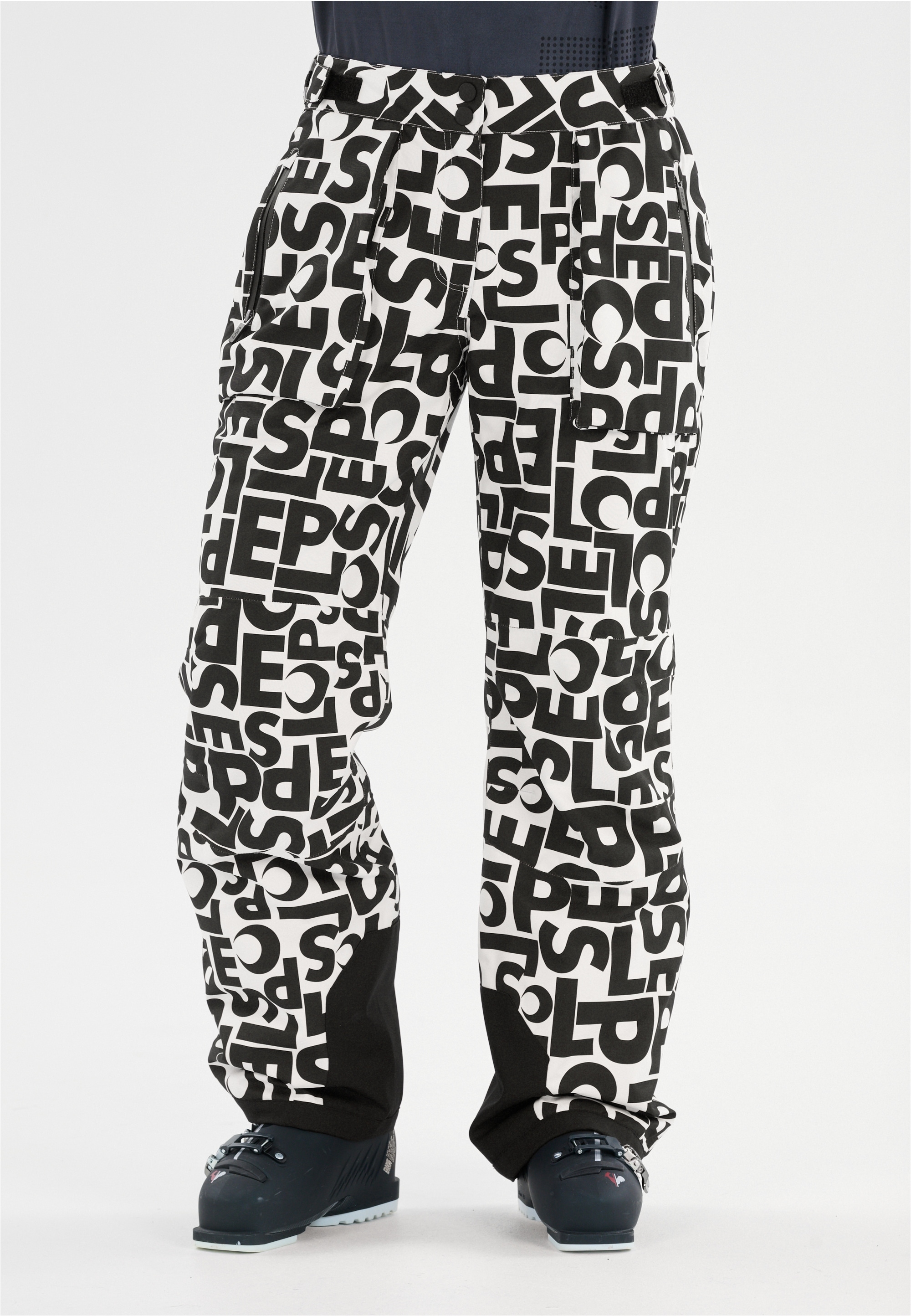 Skihose SLOPE "Killy", Damen, Gr. XL, US-Größen, weiß, schwarz, 100% Polyester, bedruckt, lang, Hosen, Mit All-Over-Print und Top Ausstattung Image
