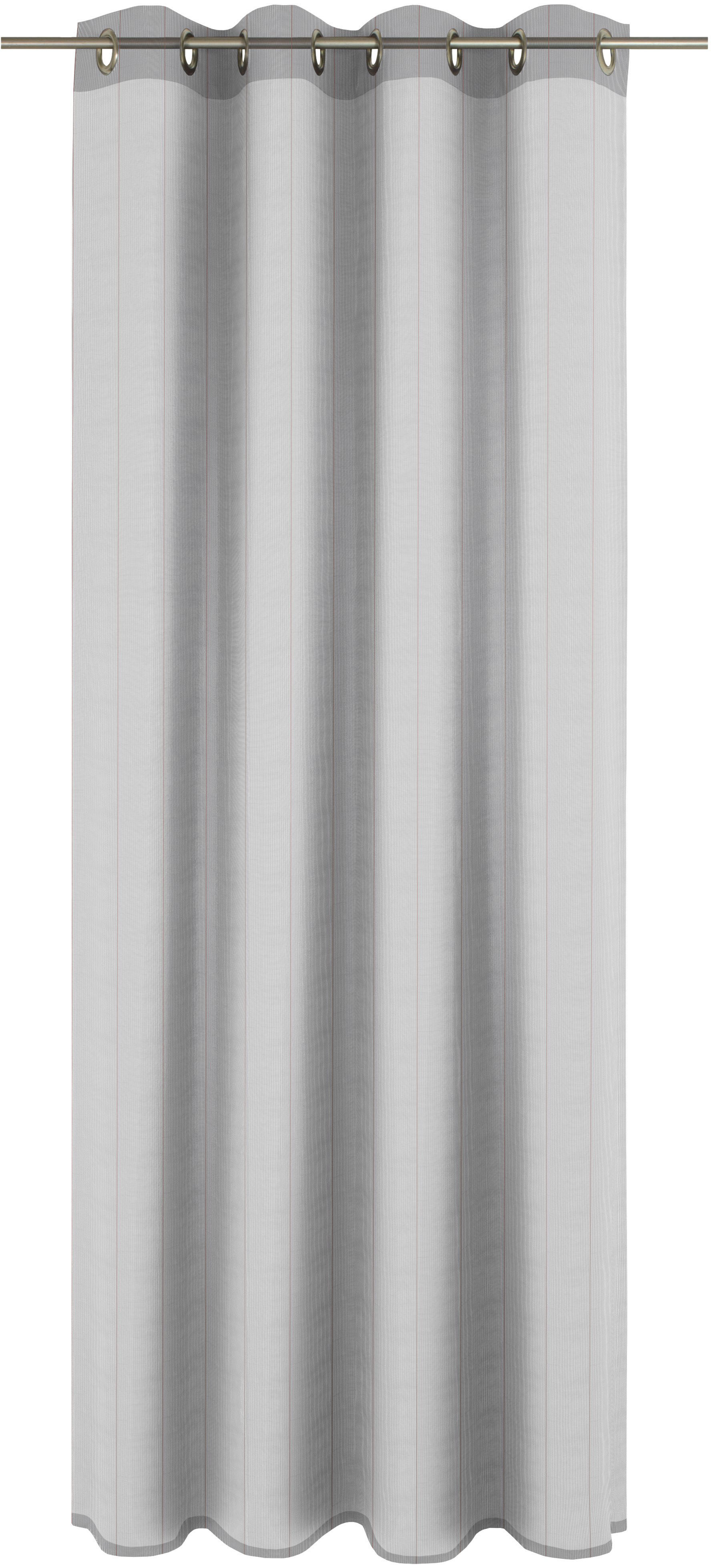 Gardine WIRTH "Chiara" Gr. 11, orange (grau, terra), B:450cm H:225cm, Jacquard, Polyester, Gardinen Image