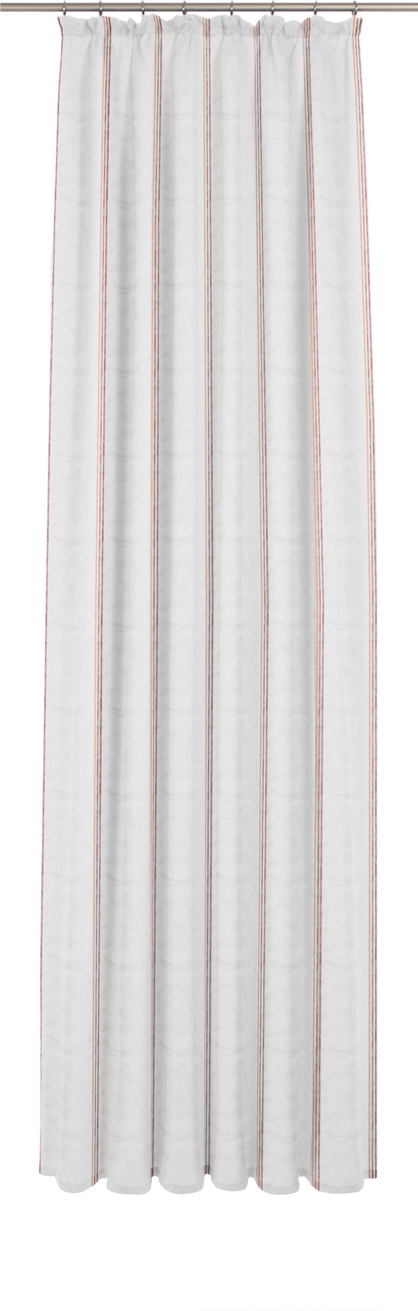 Gardine WIRTH "Chloé", weiß (weiß, rost), B:900cm H:225cm, Polyester, Gardinen, Fertig-Store mit FB 1:3 nach Maß Image