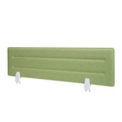 PROREGAL Tischtrennwand HxBxT 30x100x1cm Schallschutz Stoff/Textil mit Prägung Grün Büro-Sichtschutz Schreibtisch Pinnwand Image