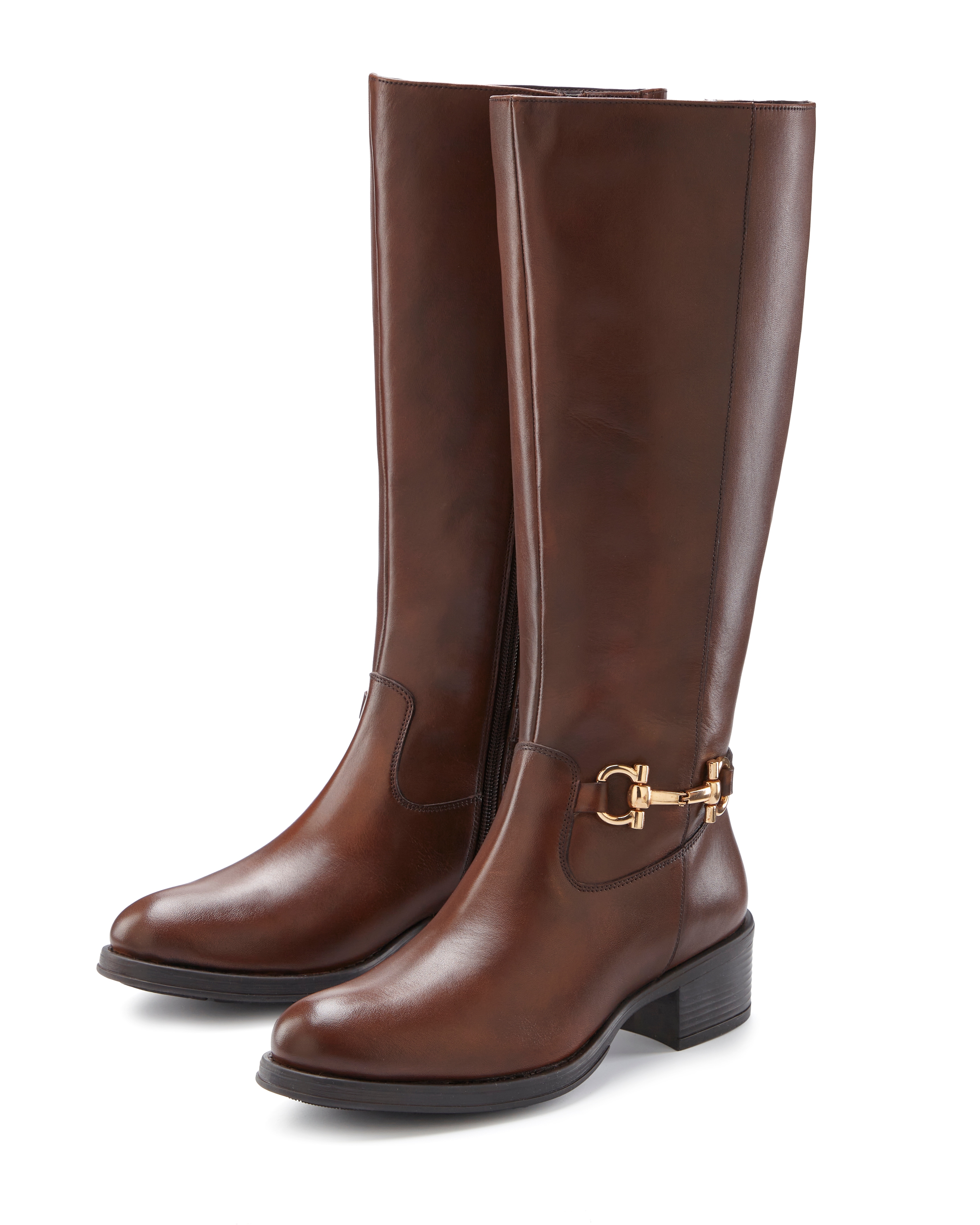 Stiefel LASCANA "Stiefelette", Damen, Gr. 37, braun, Obermaterial: 100% Rindsleder. Decksohle: 100% Schafsleder. Futter: 100% Textilmaterial. Laufsohle: 100% Synthetik, unifarben, Schuhe Stiefel, aus Leder mit Langschaft