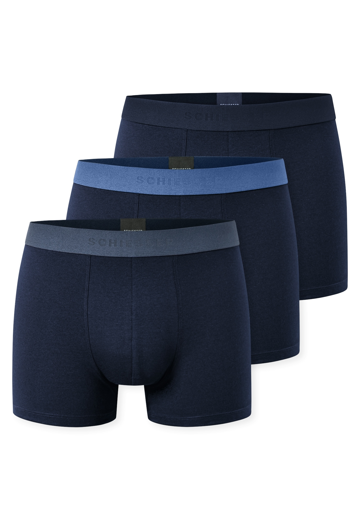 Boxershorts SCHIESSER "95/5 Multipacks", Herren, Gr. 6, 908, sonstiges, Single Jersey, Obermaterial: 95% Baumwolle, 5% Elasthan, körpernah, Unterhosen, ohne Eingriff, Logobund, kurzes Bein Image