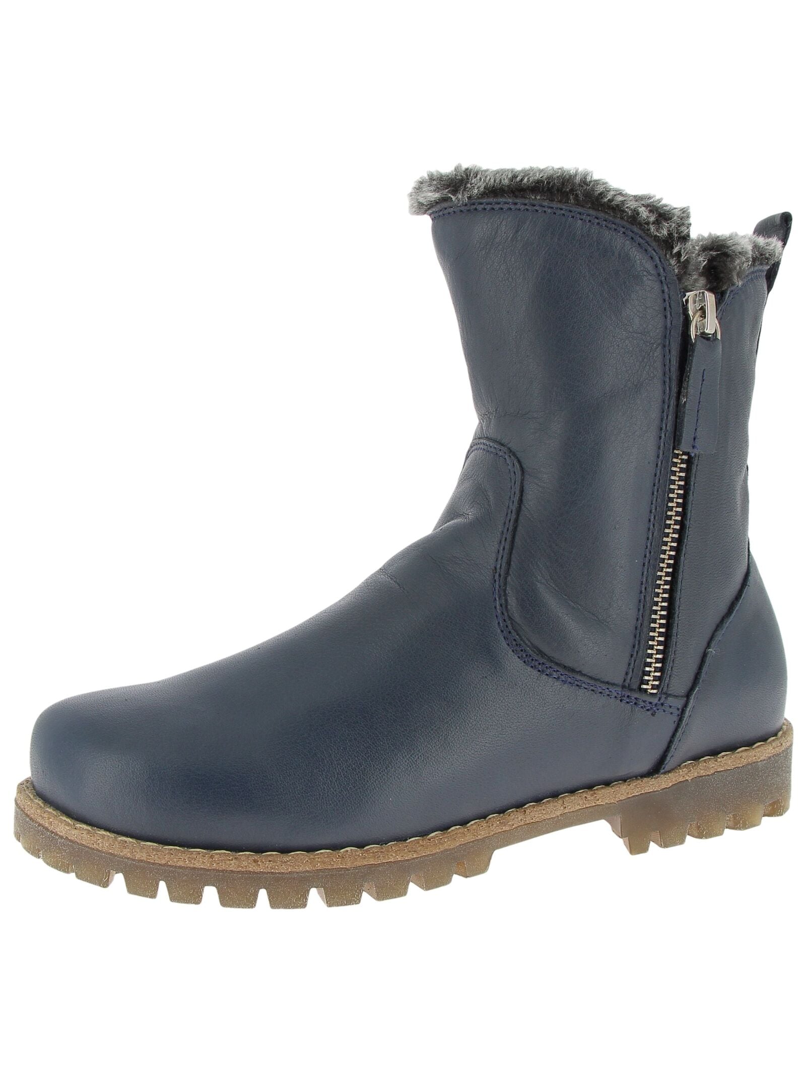 Stiefelette ANDREA CONTI "Andrea Conti Stiefelette Lederimitat", Damen, Gr. 37, dunkelblau, Lederimitat, Schuhe Stiefelette