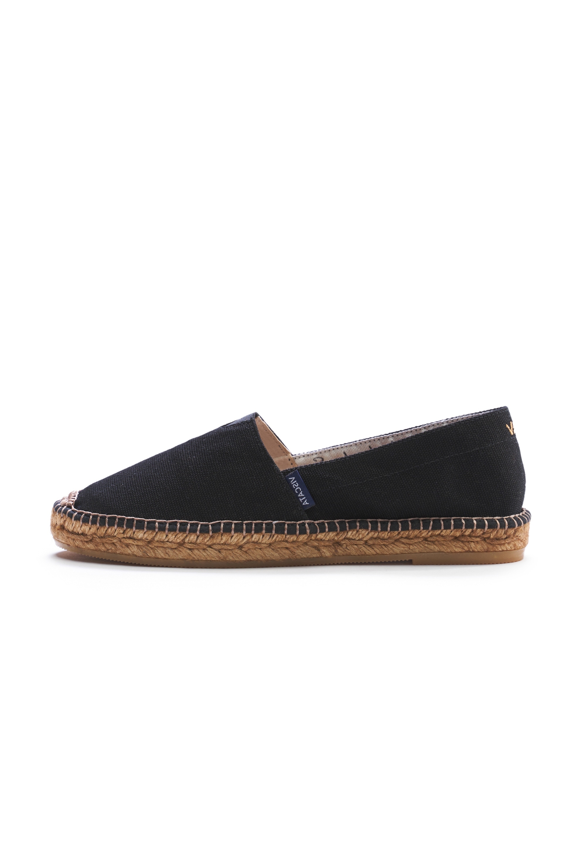 Espadrille VISCATA "Barceloneta", Damen, Gr. 40, schwarz, Textil, Schuhe Espadrille, aus Baumwolle und Natur-Jute hergestellt