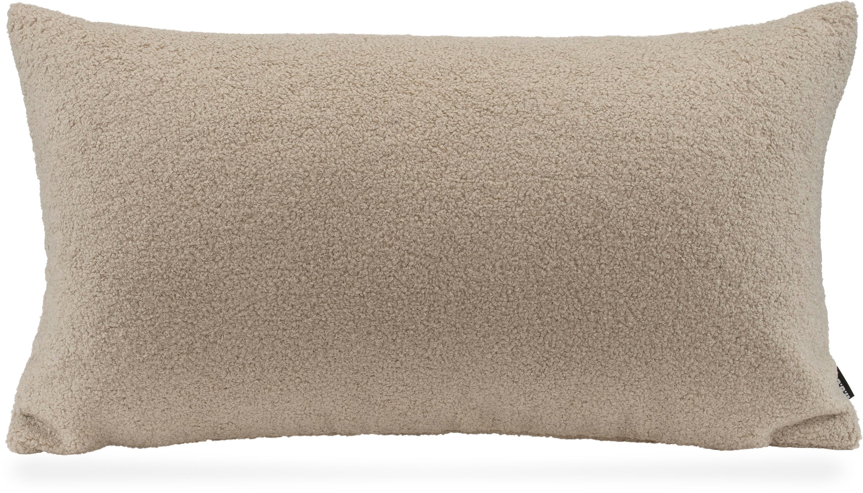 Dekokissen H.O.C.K. "Fino", beige (beige, taupe, unifarben), B:70cm H:10cm L:40cm, Obermaterial: 100% Polyester. Füllung: 100% Polyester, Dekokissen_Sitzkissen_Kissenhüllen, Teddy-Plüsch, wärmend, inkl. Füllung, Bezug mit Reißverschluss Image