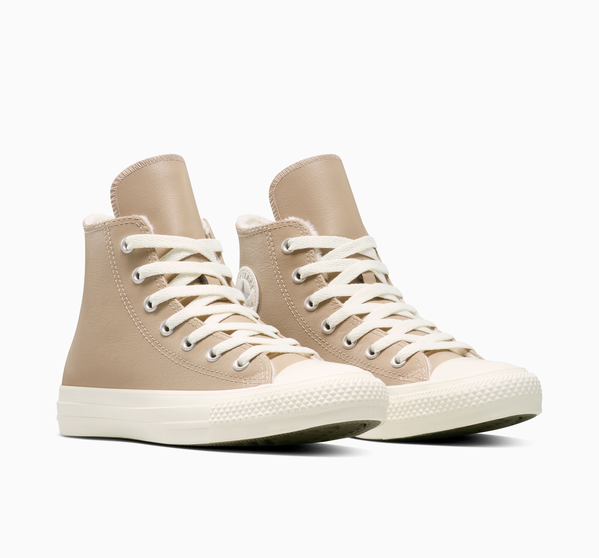 Sneakerboots CONVERSE "CHUCK TAYLOR ALL STAR", Jungen, Gr. 39, vintage cargo, egret, egret, Textil, Schuhe Sneakerboots, Winterschuhe, Schnürboots, Sneaker, gefüttert