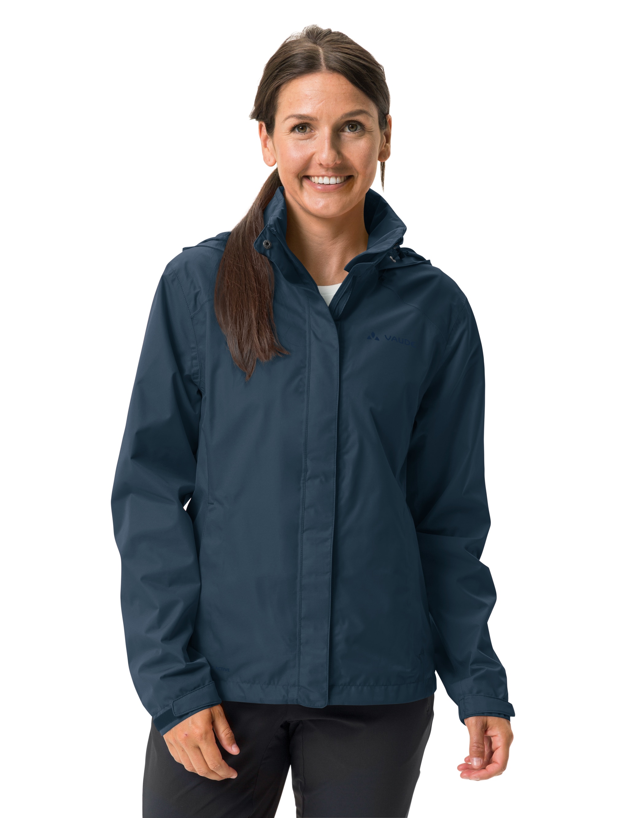 Fahrradjacke VAUDE "WOMEN'S ESCAPE BIKE LIGHT JACKET", Gr. 50, schwarz sea, Obermaterial: 100% Polyester. Futter: 100% Polyacryl, normal, Jacken, Winddicht & Wasserdicht & Atmungsaktiv Image