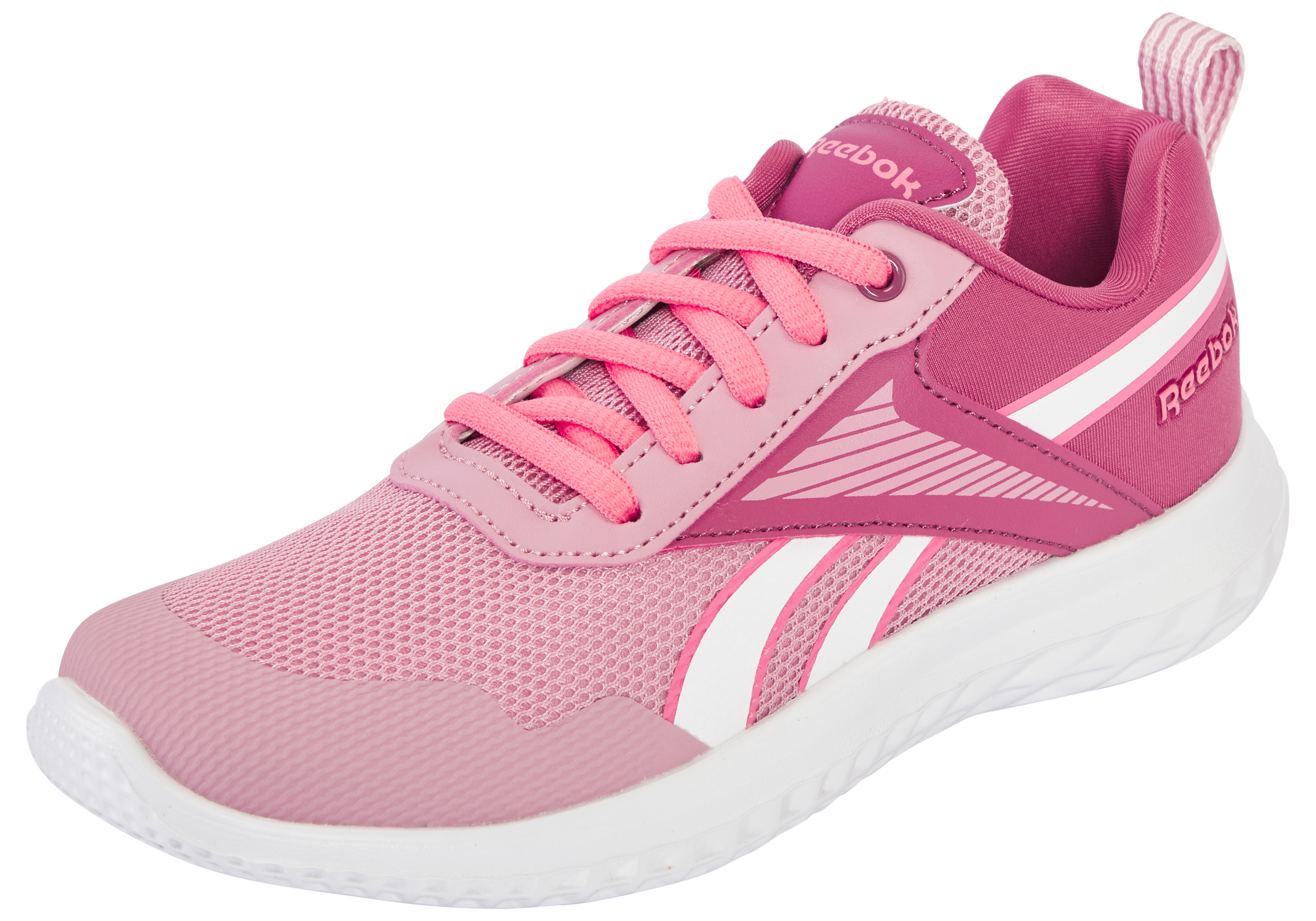 Laufschuh REEBOK "RUSH RUNNER 5", Kinder, Gr. 32, dustyrose, studiopink, ftwrweiß, Synthetik, Textil, Schuhe Laufschuh