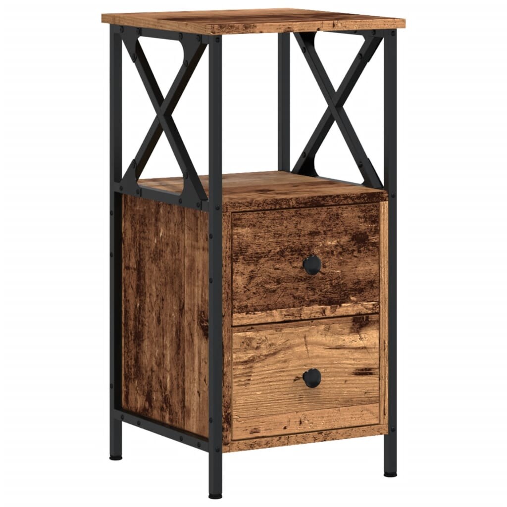 vidaXL Nachttisch Altholz-Optik 34x35,5x70 cm Holzwerkstoff Image