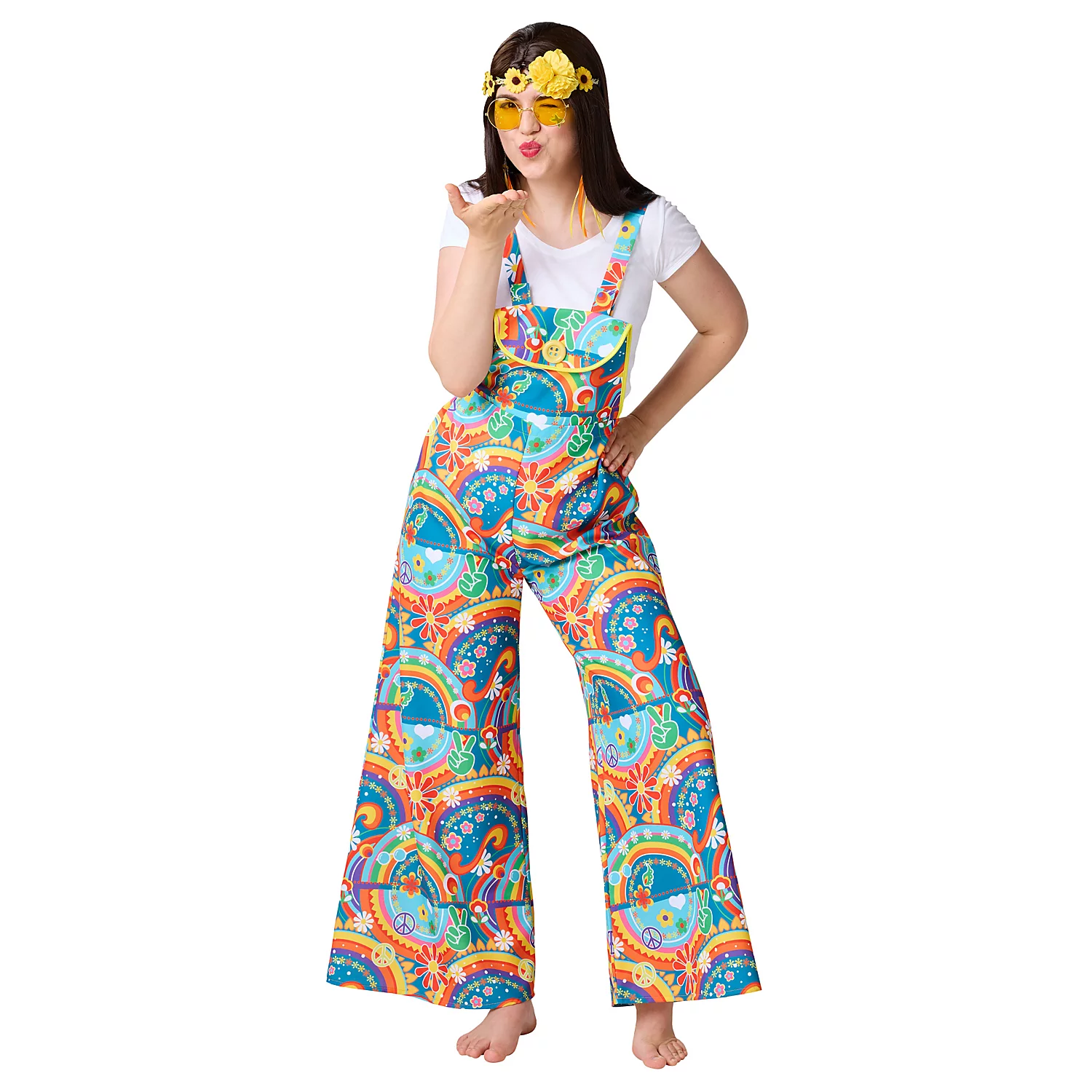 Latzhose Flower Power, bunt Image