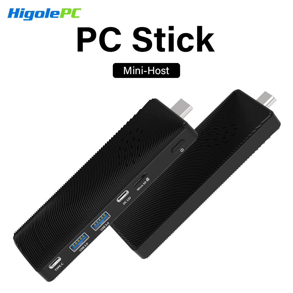 Higole PC Stick Mini PC sans ventilateur Intel J4105 Windows 11 WiFi5 4/8GB 64/128/256GB ordinateur portable ordinateur de bureau 4K TV Stick PC Mini ordinateurs