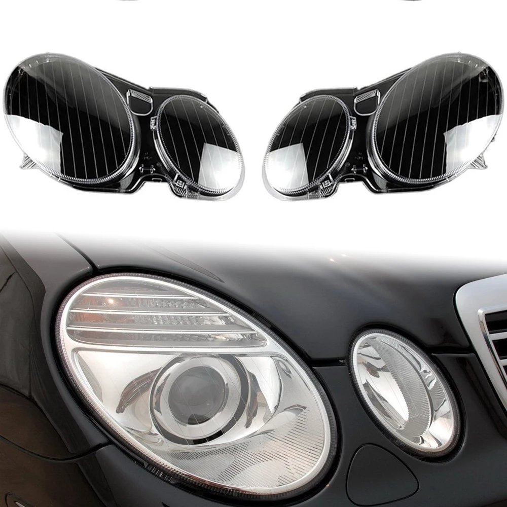 2PCS Front Scheinwerfer Objektiv Abdeckung für 2005-2008 Mercedes Benz E Klasse W211 E240 E200 E350 E280 E300 scheinwerfer PC Shell Lampenschirm