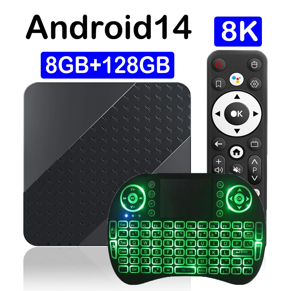TV Box X10 Android 14 RK3518 Core Cortex A53 Support 8K Video 8GB128GB Wifi6 Netflix Google Assistant Media Player Set Top Box