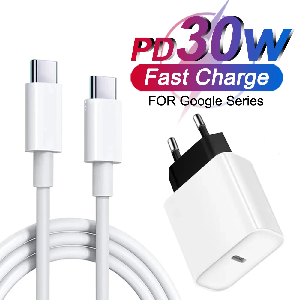 Für Google Pixel 30W Ladegerät Adapter USB Typ C Schnelle Ladegerät Für Google Pixel 10 6 7 8 9A 9 Pro XL PD Ladekabel Zubehör Image