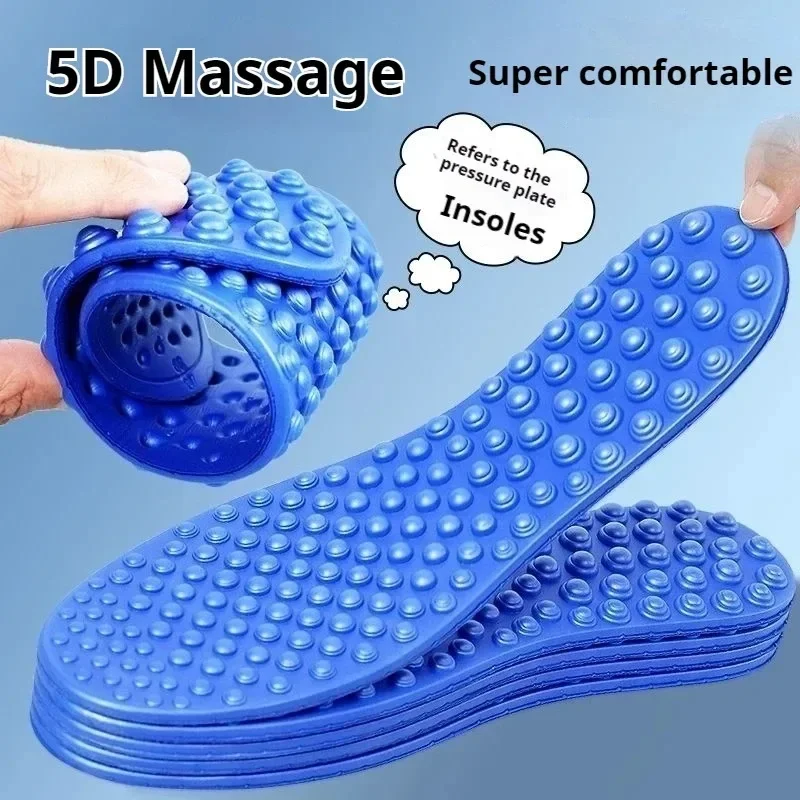 1 Paar Massagepunkt-Einlegesohlen, Fuß-Akupressur, verbessert, magnetisch, zur Schmerzlinderung, Einlegesohlen, weiche Sport-Freizeitschuhe, Sohle, Mann und Frau Image