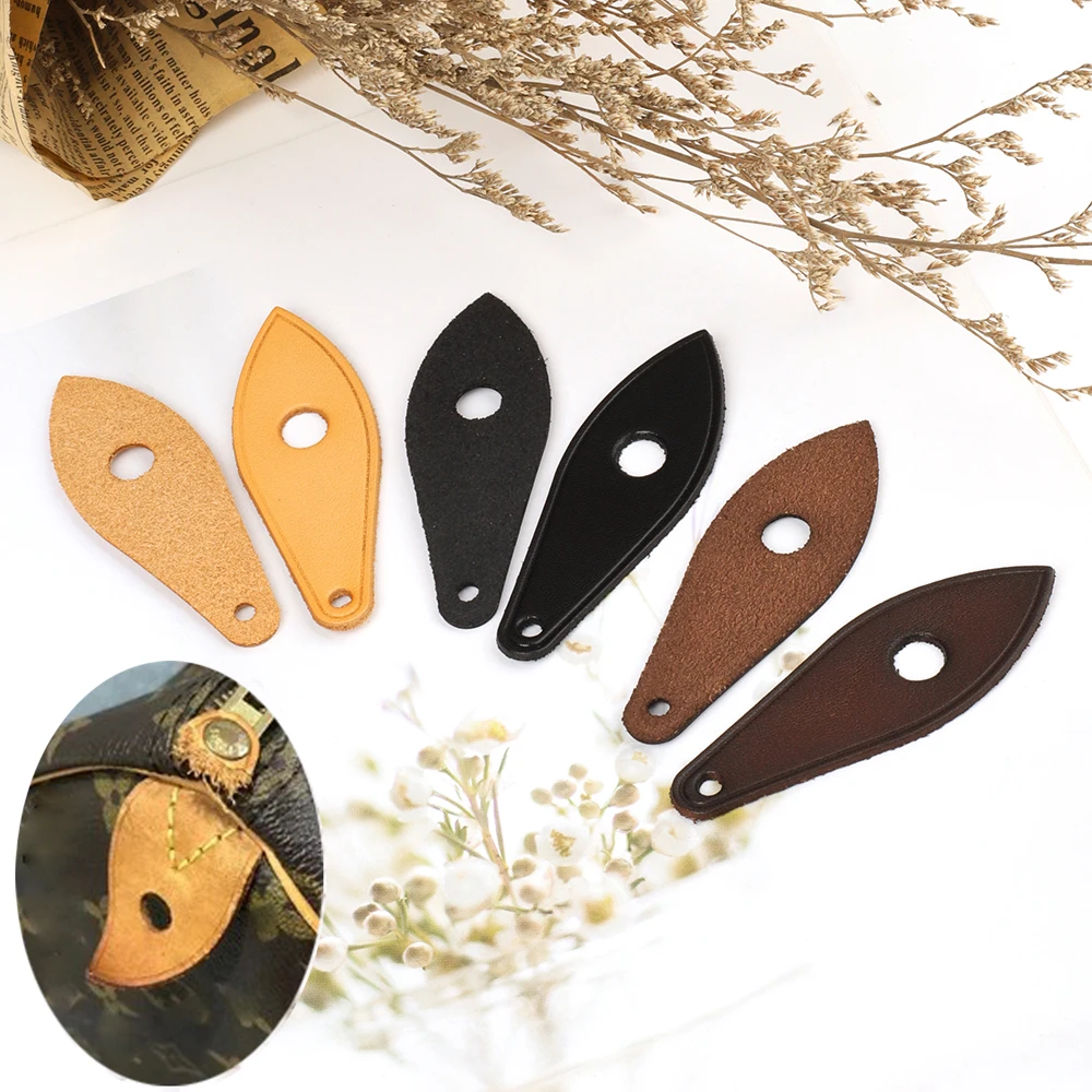 2 Stück DIY Echtleder Zip Puller Ersatz Reißverschlussköpfe für Nano Speedy Gepäck Rucksack Jacke Koffer Tasche Zubehör Image