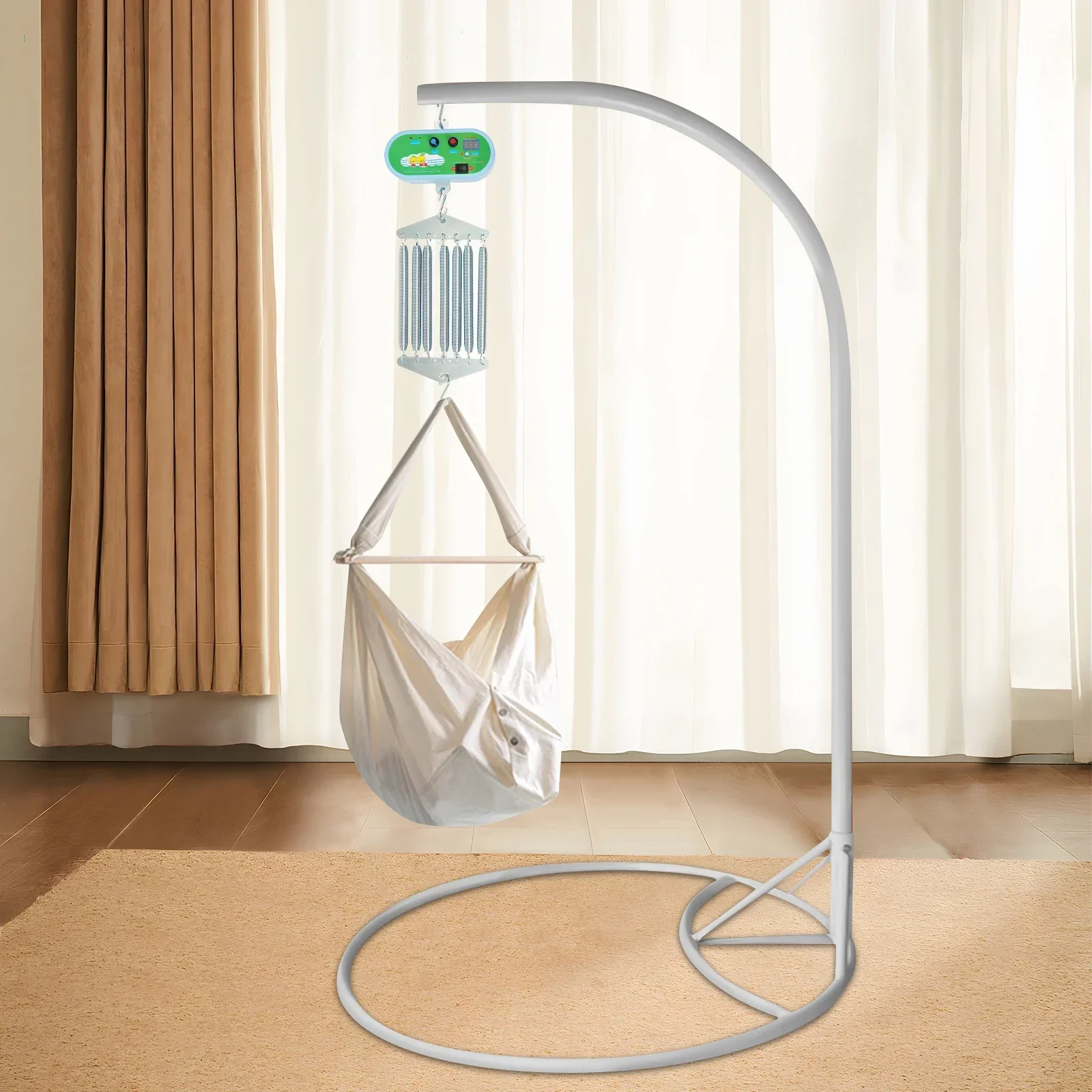 Geräuscharme elektrische Babyschaukel-Hängewaage, verstellbare Baby-Hängewiege-Controller, mit 7-teiliger Feder, bis zu 19 kg