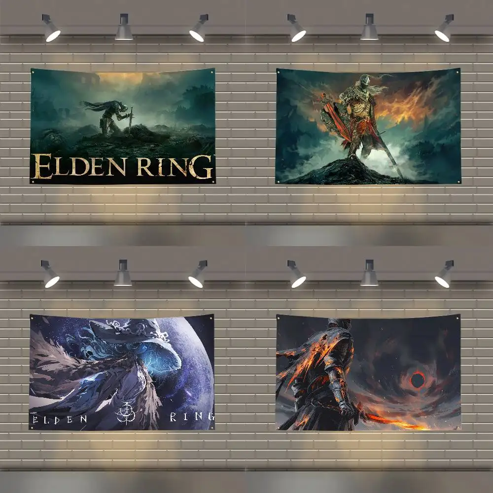 E-Elden Ring Flag Flags Room Decor Outdoor Decors Personalized Items Flags For Bedrooms Home Funny