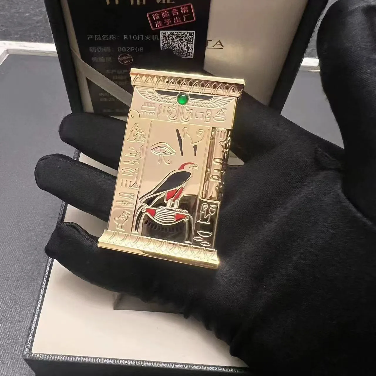 Good Luck R10 Pharaoh Messing Kerosin Feuerzeug Hochwertiges Geschenkfeuerzeug für Herren Image