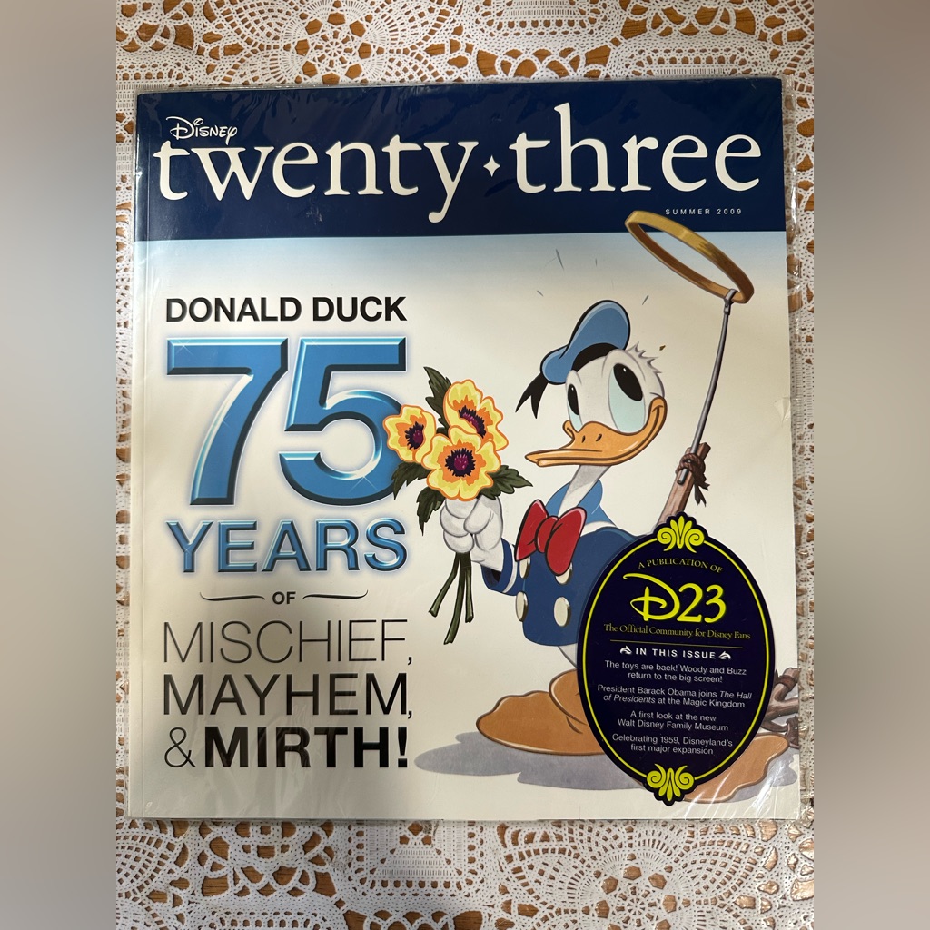 Disney Other | Disney Donald Duck 75 Years Celebration Magazine | Color: Blue/Yellow | Size: Os