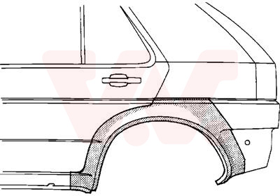 VAN WEZEL Seitenwand hinten links für OPEL 3735147 Image
