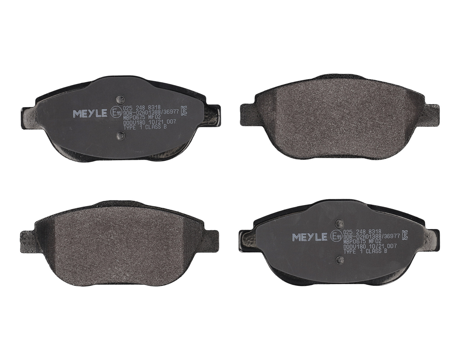 MEYLE Bremsbelagsatz, Scheibenbremse MEYLE-ORIGINAL Quality 025 248 8318 vorne rechts links für PEUGEOT GENERAL MOTORS JEEP CITROËN VAUXHALL OPEL DS Image