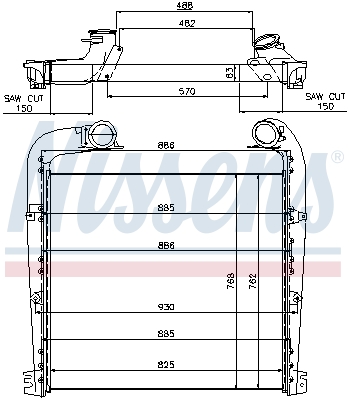 NISSENS Ladeluftkühler Universal 97029 Image