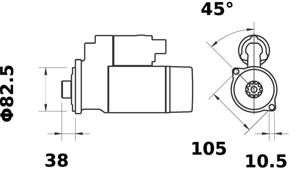 MAHLE Starter Universal 12V MS 293 Image