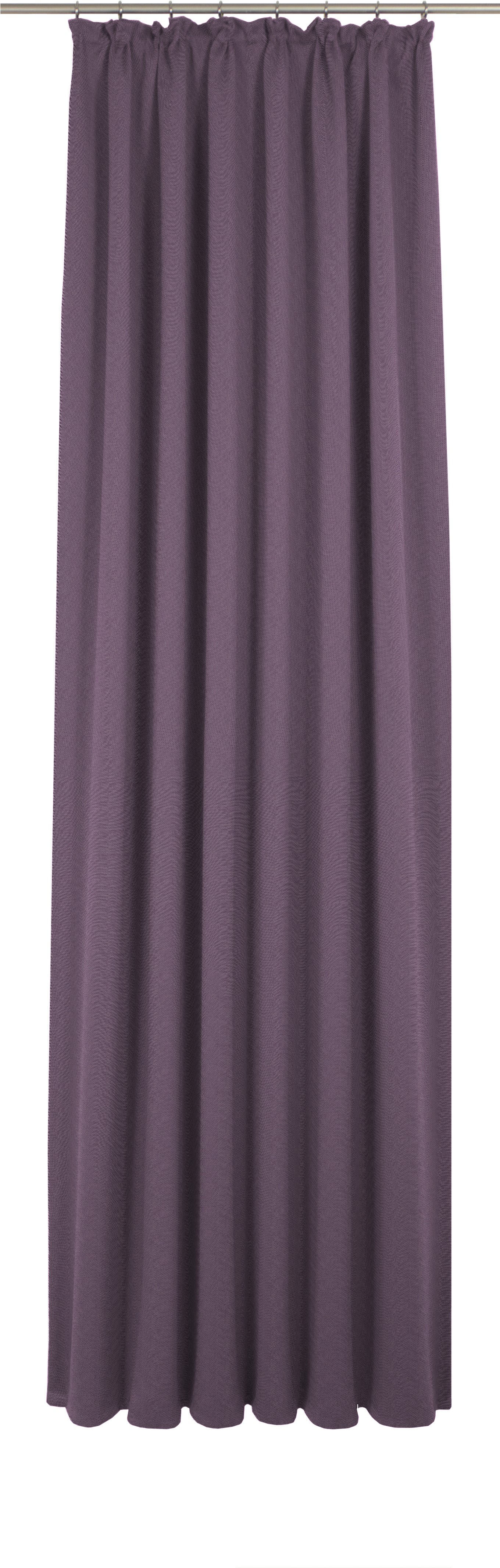 Vorhang ADAM "Uni Collection", lila (aubergine, produkt erfüllt die vorgaben zum brennverhalten für frankreich), B:142cm H:285cm, Baumwolle (Bio-Baumwolle), Gardinen, aus 100% Bio-Baumwolle Image