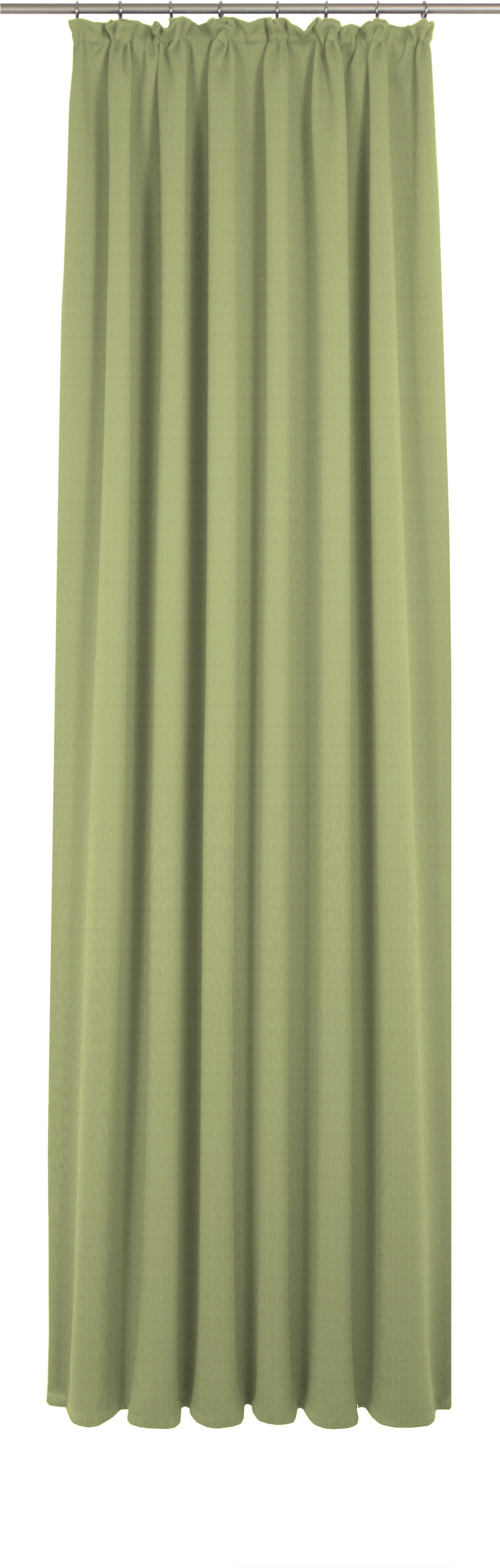 Vorhang ADAM "Uni Collection", grün, B:142cm H:265cm, Jacquard, Baumwolle (Bio-Baumwolle), Gardinen, aus 100% Bio-Baumwolle Image
