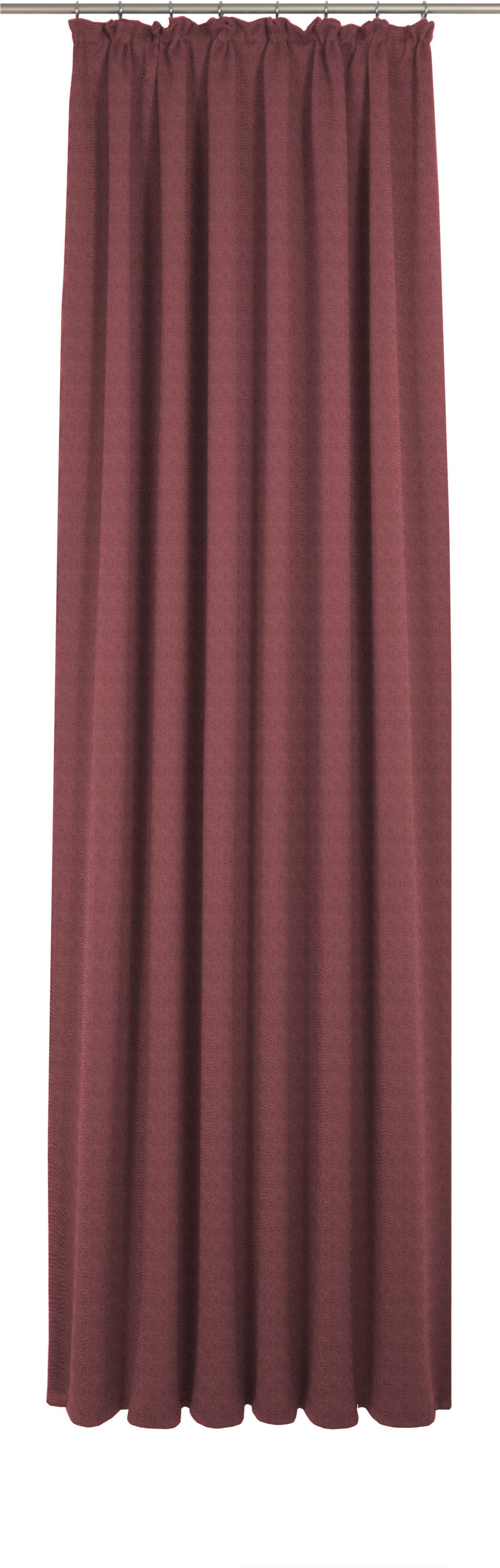 Vorhang ADAM "Uni Collection", rot, B:142cm H:315cm, Jacquard, Baumwolle (Bio-Baumwolle), Gardinen, aus 100% Bio-Baumwolle Image
