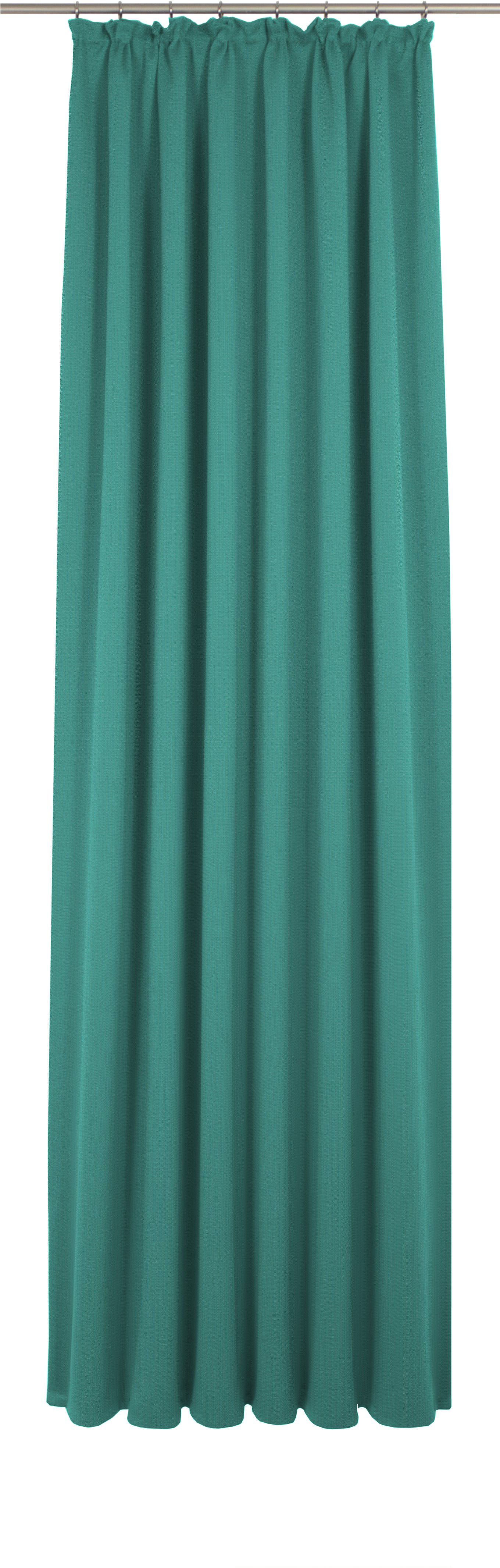 Vorhang ADAM "Uni Collection", blau (petrol), B:142cm H:215cm, Baumwolle (Bio-Baumwolle), Gardinen, aus 100% Bio-Baumwolle Image