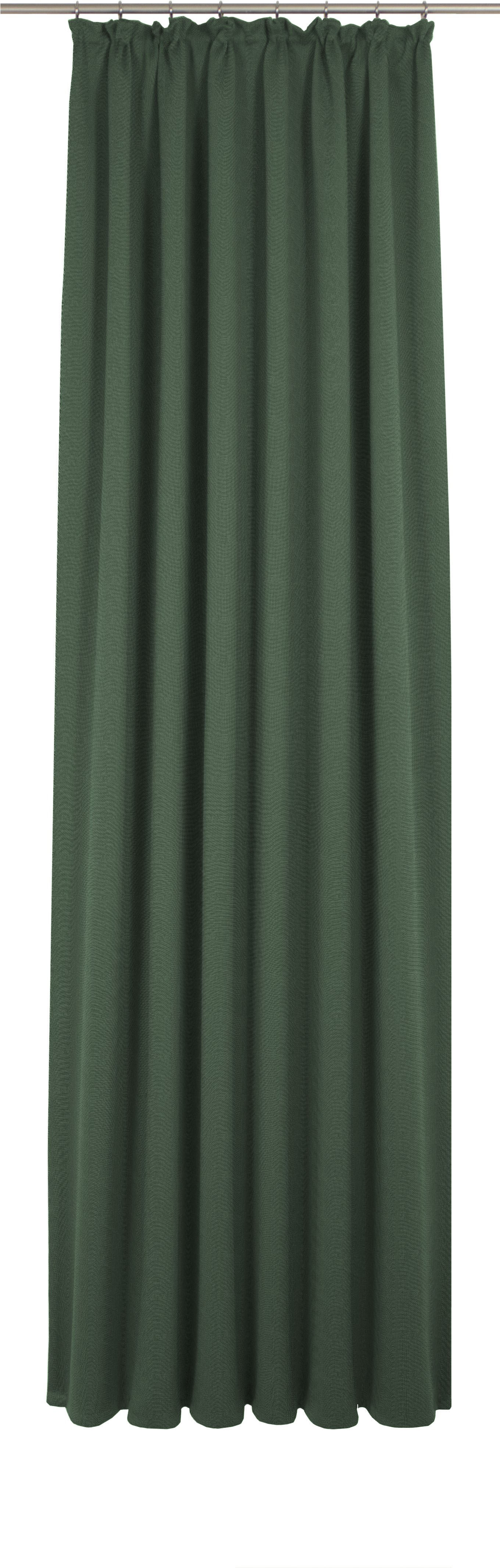 Vorhang ADAM "Uni Collection", grün (oliv), B:142cm H:275cm, Jacquard, Baumwolle (Bio-Baumwolle), Gardinen, aus 100% Bio-Baumwolle Image