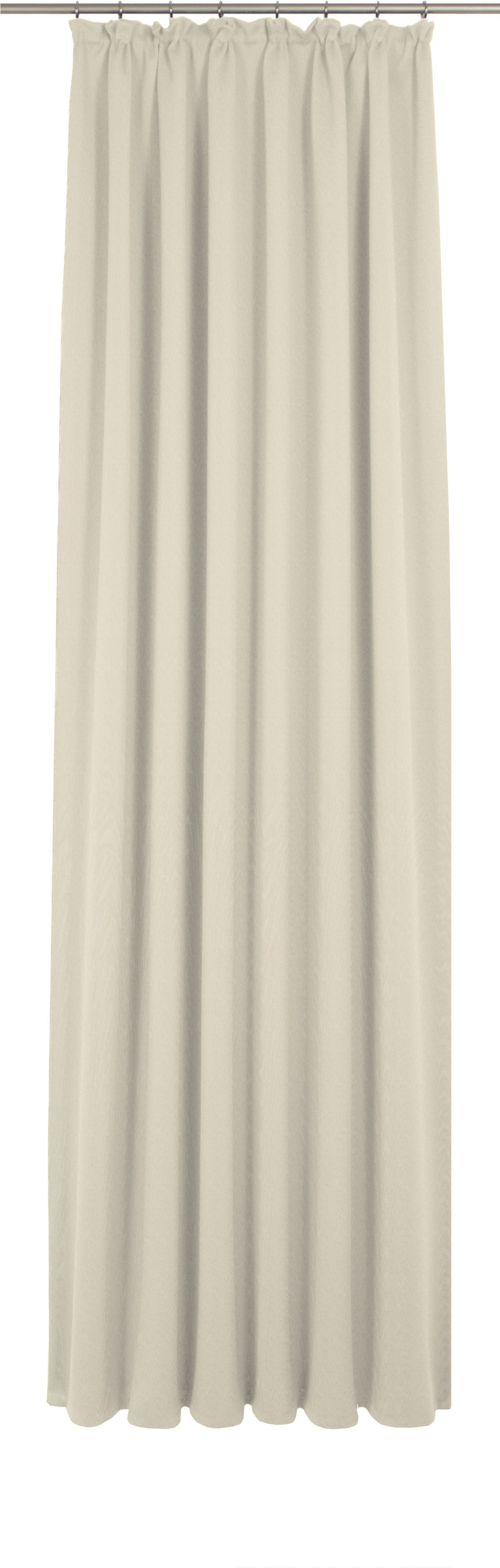 Vorhang ADAM "Uni Collection", beige (naturweiß), B:142cm H:215cm, Jacquard, Baumwolle (Bio-Baumwolle), Gardinen, aus 100% Bio-Baumwolle Image