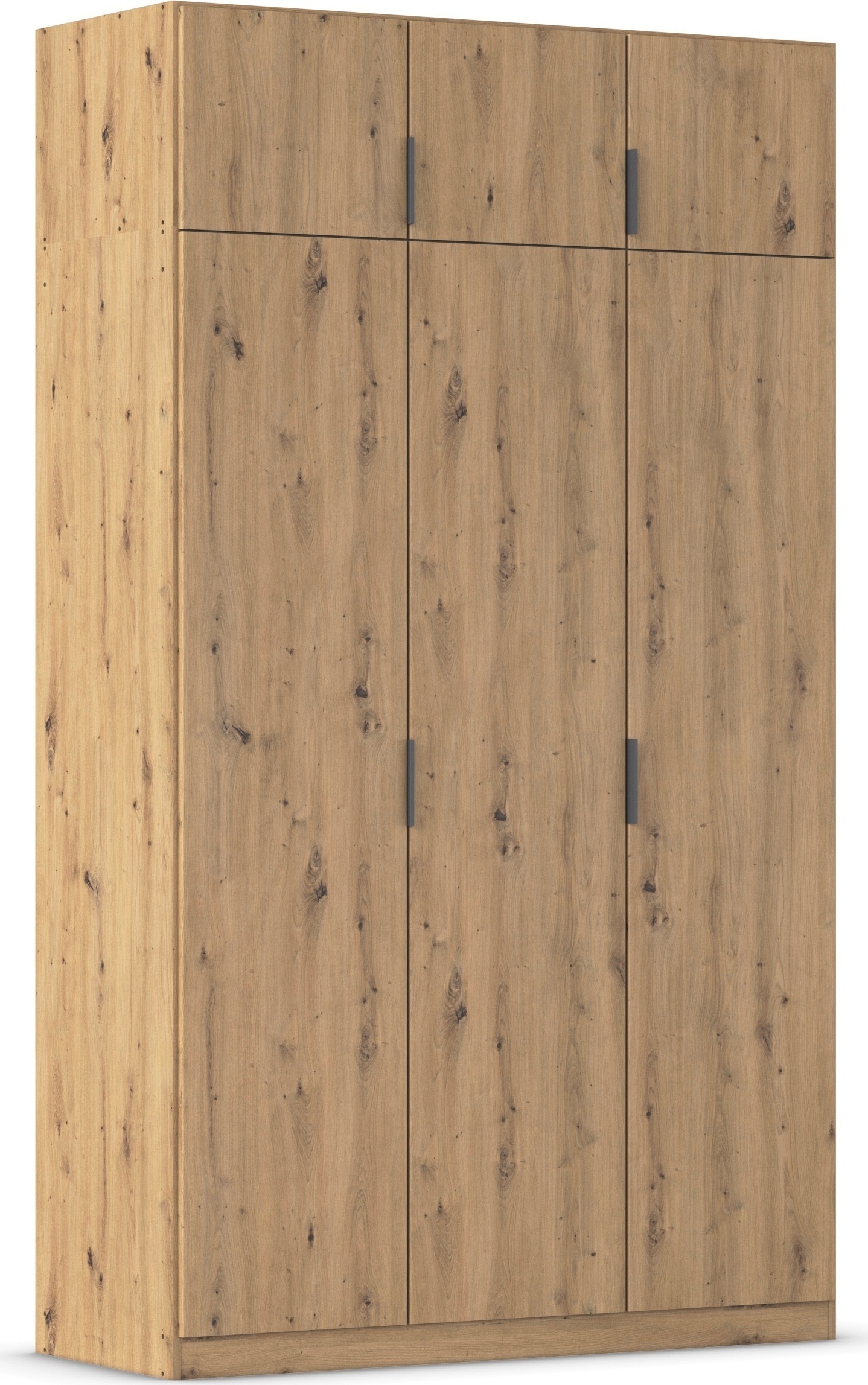 Kleiderschrank RAUCH "Drehtürenschrank Schrank Garderobe Ankleide Schlafzimmer LAGOA", eiche artisan, B:136cm H:235cm T:54cm, Holzwerkstoff, Schränke, Kleiderschrank, moderne Kantengriffe aus Metall, optional mit Aufsatz MADE IN GERMANY Image