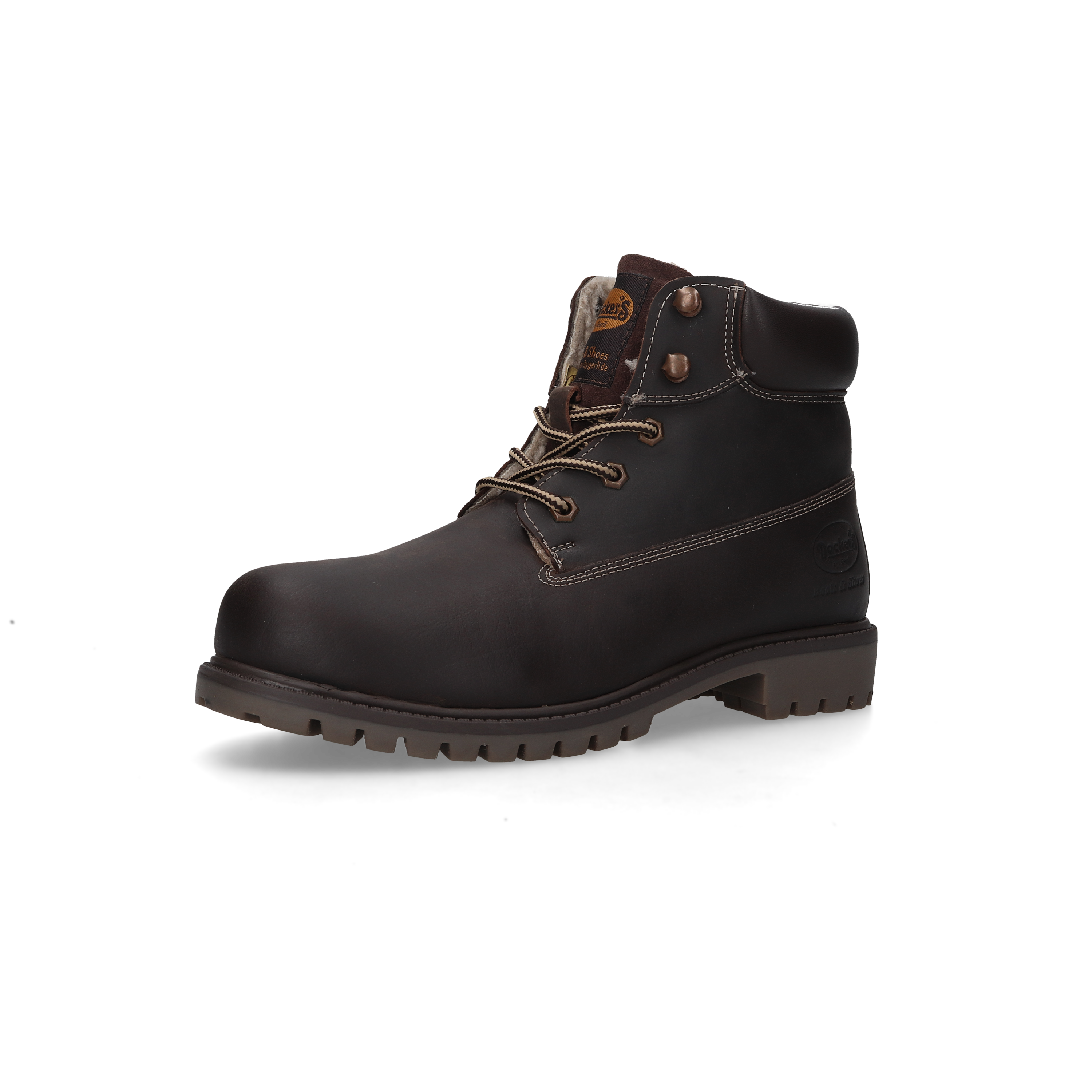 Winterboots DOCKERS BY GERLI, Herren, Gr. 44, braun, Leder, Schuhe Winterboots, Winterboots, Workerboots mit Profilsohle