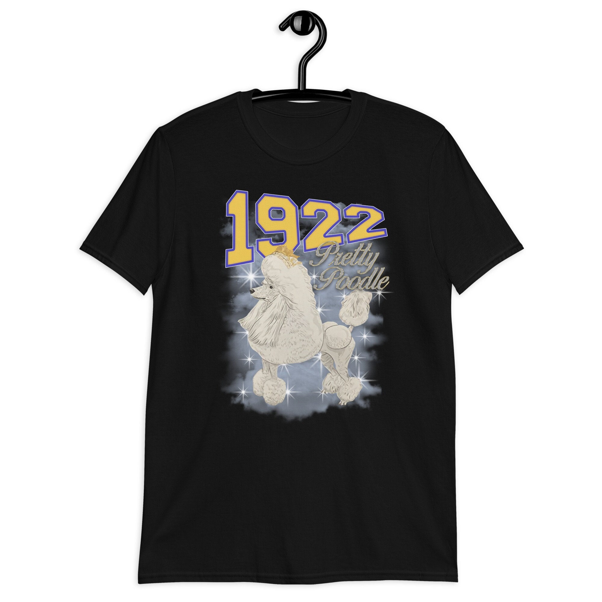 Signa Gamme Rho T-shirt l 90er Jahre Vintage T-shirt | Hübscher Pudel I Unisex Retro Bootleg Rap T-Shirt l SGRho l 1922 l Schwesternschaft Geschenke