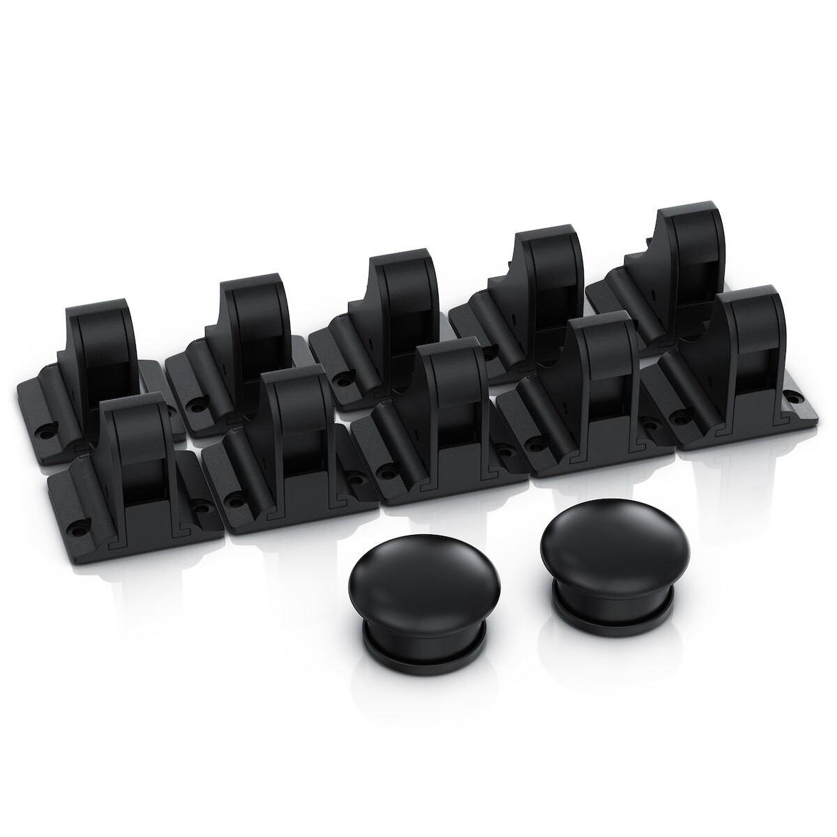 BEARWARE Schrankschloss 10er Set, magnetisch, kindersicher, 2 Schlüssel, bohrfrei, selbstklebend, für Schrank & Schublade, unsichtbar Image