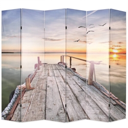vidaXL Raumteiler klappbar 228 x 170 cm See mit Steg Image