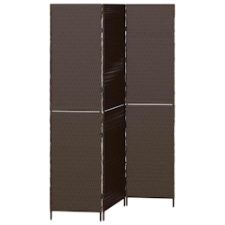 vidaXL Raumteiler Braun 146 x 180 cm Poly-Rattan Image
