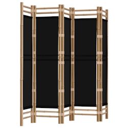 vidaXL 5-tlg. Paravent Faltbar 200 cm Bambus und Canvas Image