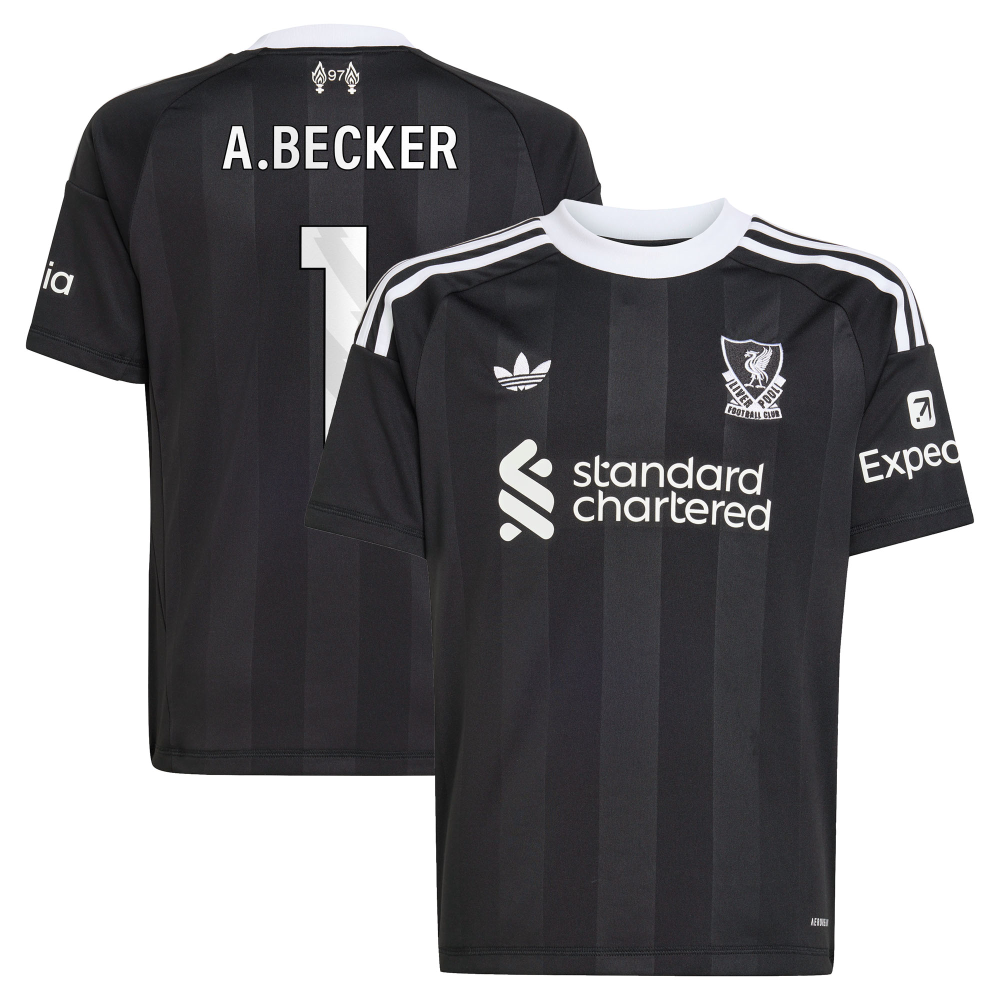 Liverpool adidas Torwart-Ausweichtrikot 2025-26 - Kinder - Langarm mit Aufdruck A.Becker 1 Image
