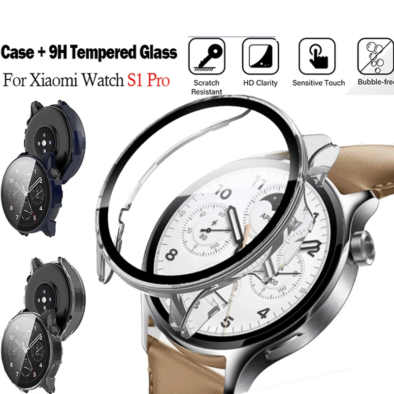 Screen Protector Glas Fall Für Xiaomi Uhr S1 Pro Smartwatch PC Harte Schutzhülle Für Xiaomi S1 Pro Stoßstange Zubehör Image