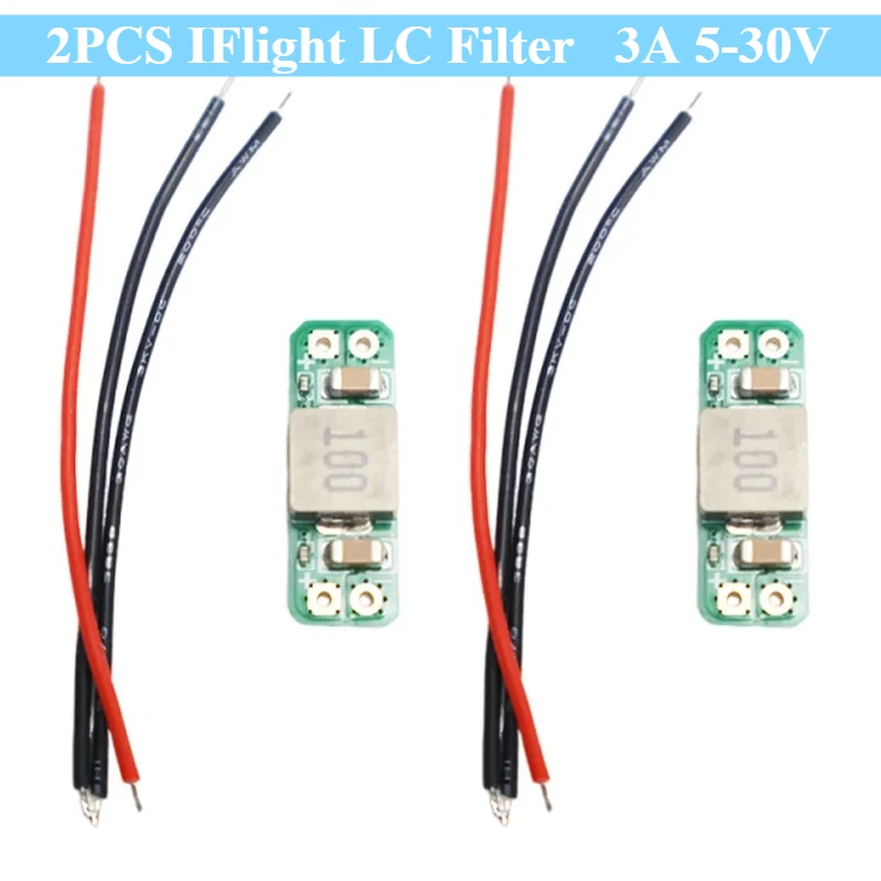 LC-Filtermodul 2PCS 3A 5-30V IFlight Eingebauter Verpolungsschutz für RC FPV Drone Plug-in-Kamera AV-Sender Pa Image