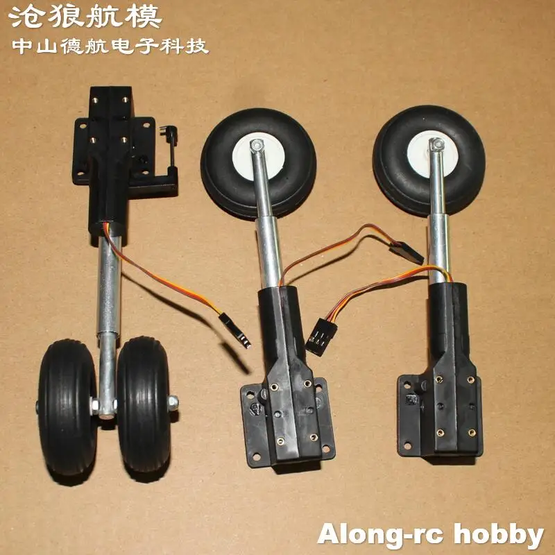 RC-Modelle Teil H-123 mm 202 g einziehbares Fahrwerk mit 50 mm PU-Rad für 2-3 kg RC Hobby Flugzeug Flugzeug Flugzeug DIY Kämpfer