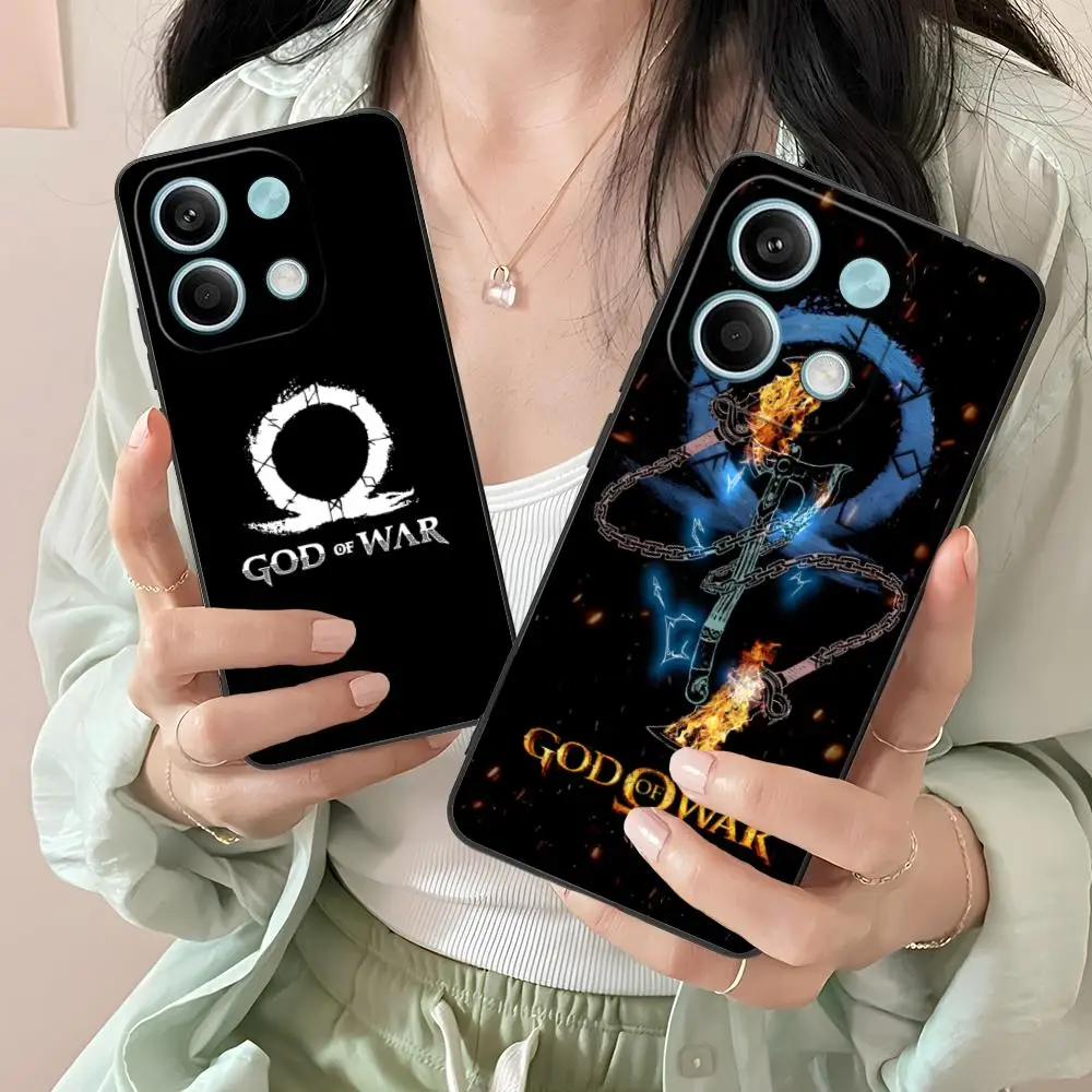 War God Kratos Phone Case for Xiaomi Redmi Note 14 13 12 11 10 9 S A Pro Plus Lite 5G Black Pretty Cover Smartphone