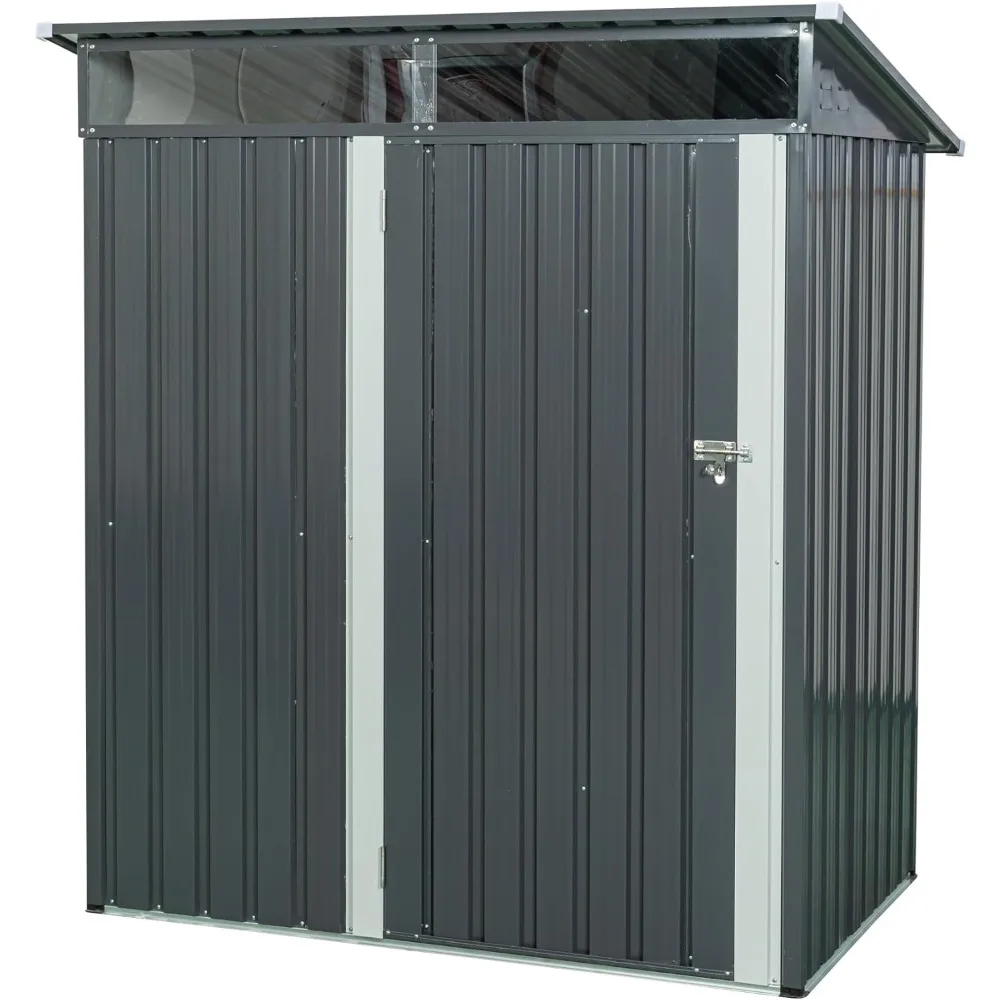 Storage Shed, 5X 3FT Outdoor Storage Shed,with Hinged Door Padlock Utility Tool Shed Storage House, for Backyard Garden Patio La